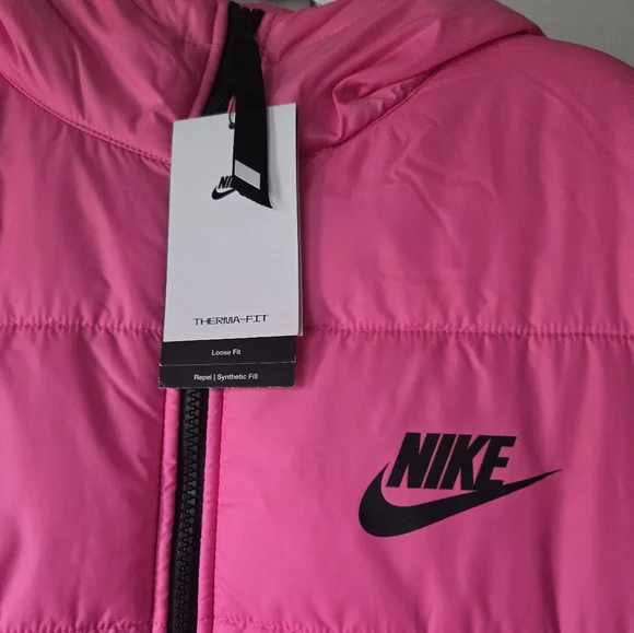 Nike Womens sz Small NWT Bright Pink Puffer - Picture 3 of 16